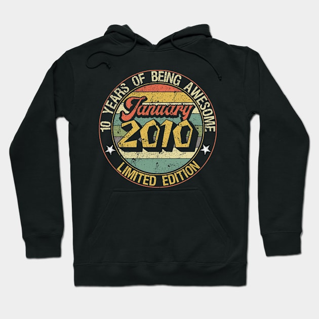 born January 2010 Vintage Gift Hoodie by thuden1738